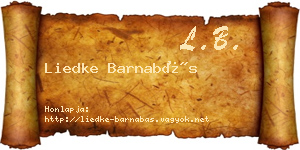 Liedke Barnabás névjegykártya
